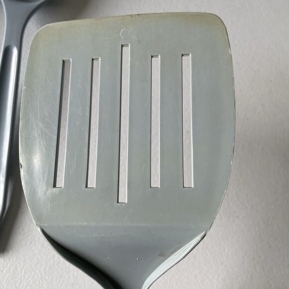 Vintage King Kraft Nylon Slatted Spatula Turner Cooking Spoons Blue Lot of 3 USA - Picture 6 of 11
